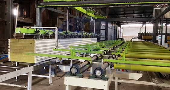 glass wool sandwich panel production line
